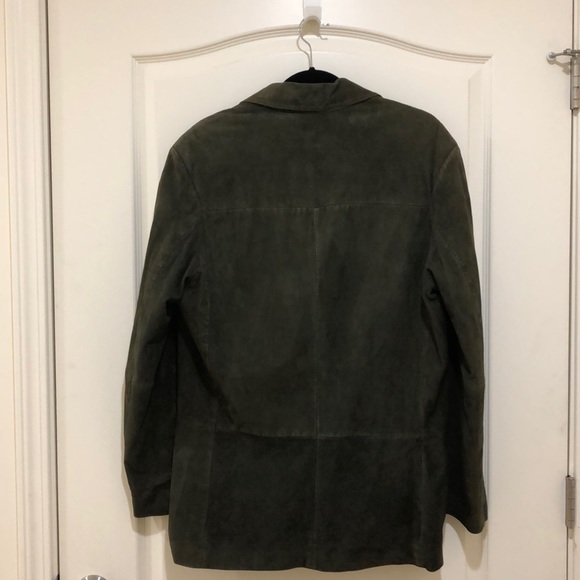 JHANE BARNES MEN’s SUEDE JACKET FOREST GREEN - Picture 4 of 6